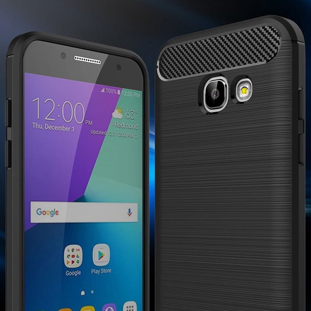 Techsuit Carbon Silicone - θήκη για Samsung Galaxy A5 (2017) - Μαύρο 2