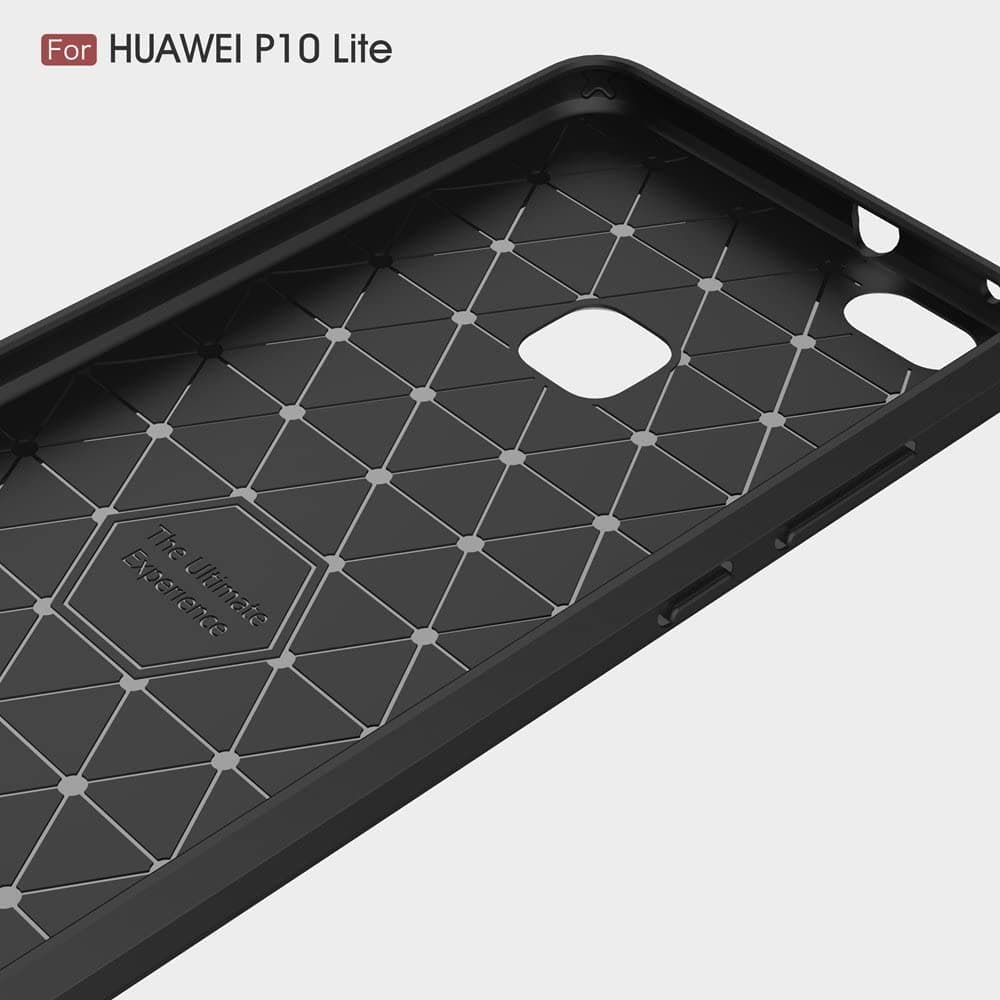 Techsuit Carbon Silicone - θήκη για Huawei P10 Lite - Μαύρο 5