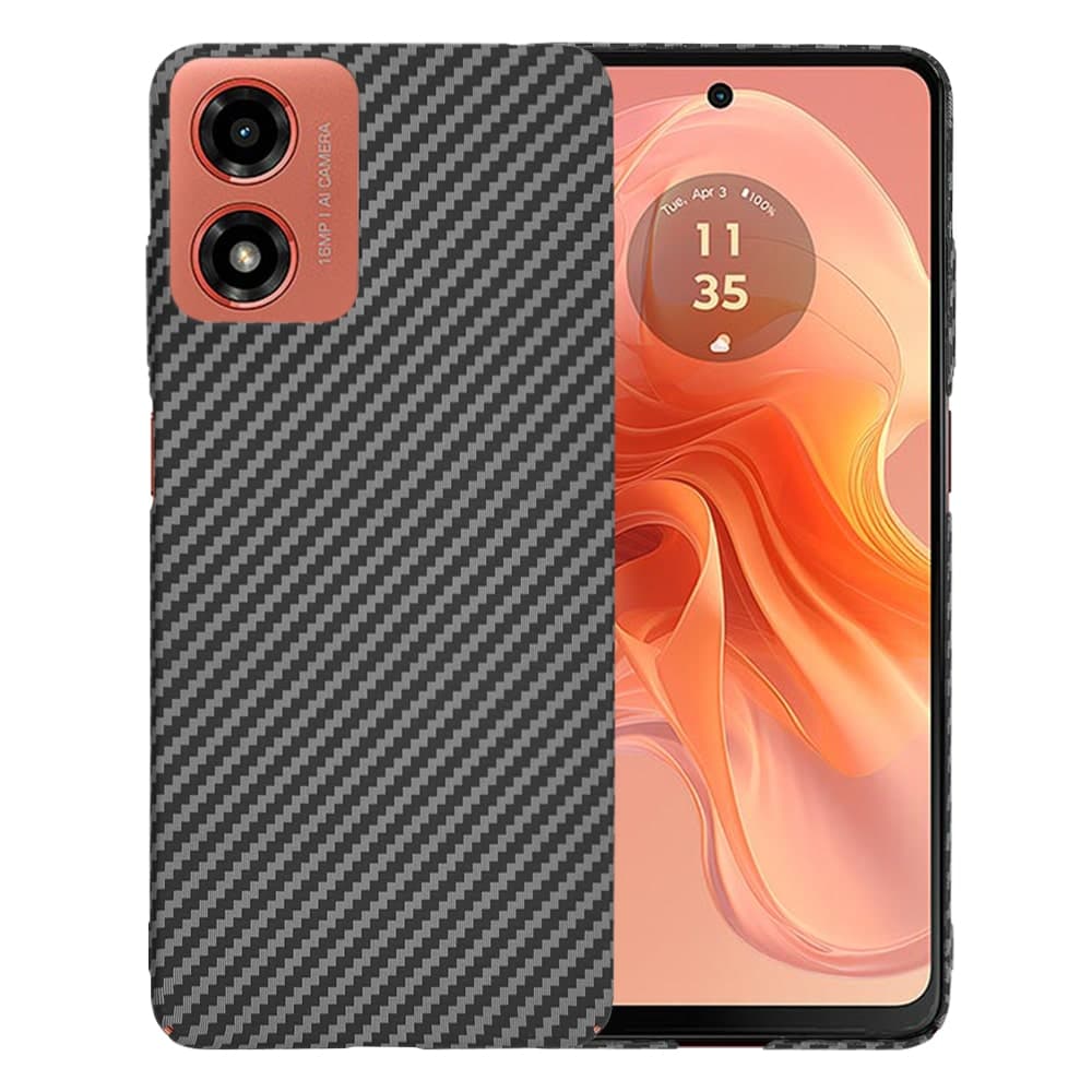 Techsuit Carbonite FiberShell - θήκη για Motorola Moto G04 / G04s G24 E14 - Μαύρο