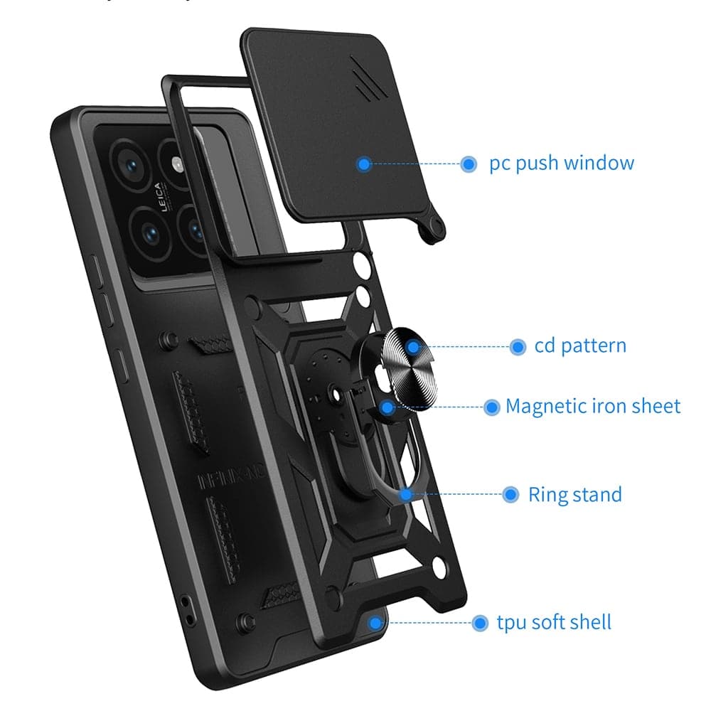 Techsuit CamShield Series - θήκη για Xiaomi 14T Pro - Μαύρο 2