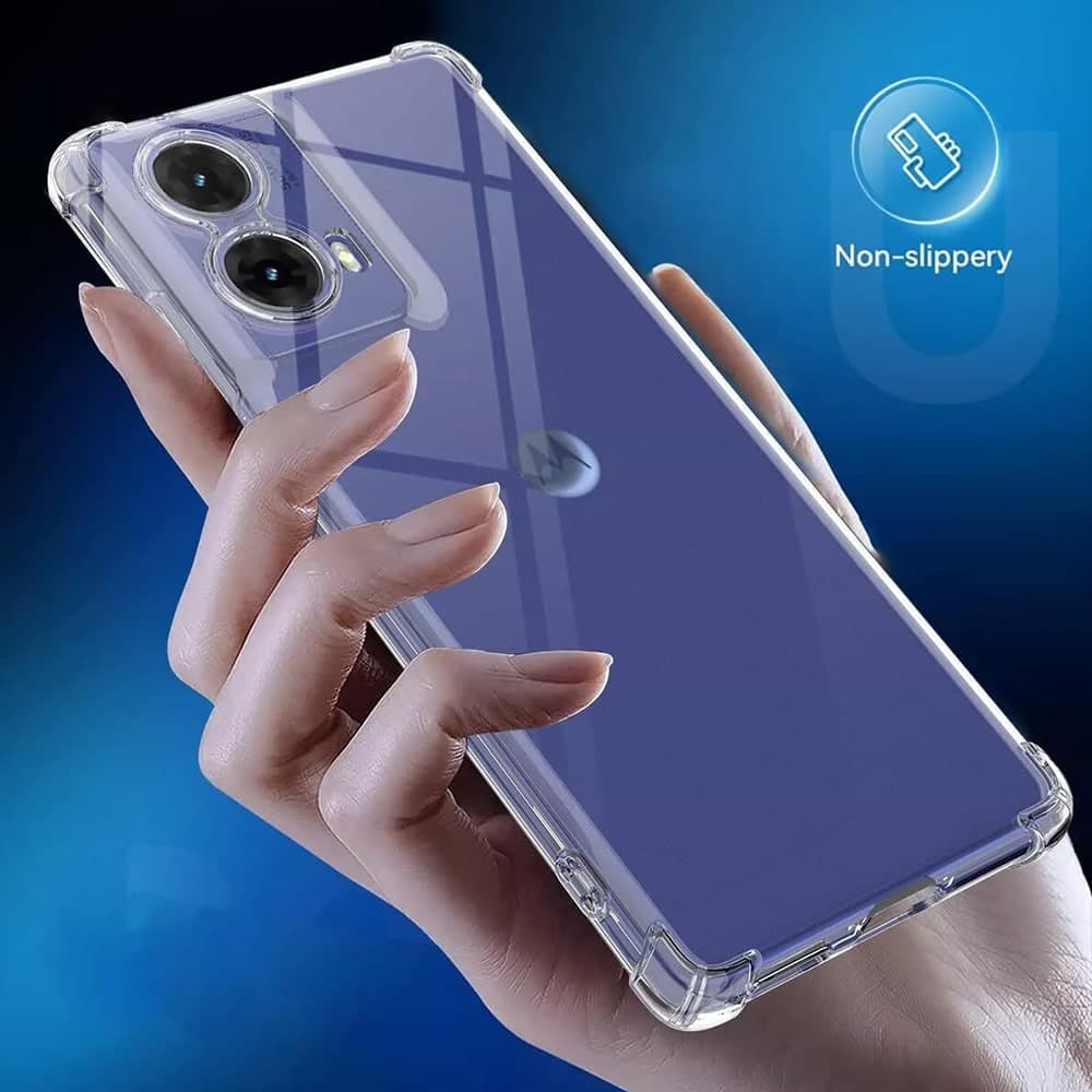 Techsuit Shockproof Clear Silicone - θήκη για Motorola Moto G85 - Διάφανο 4
