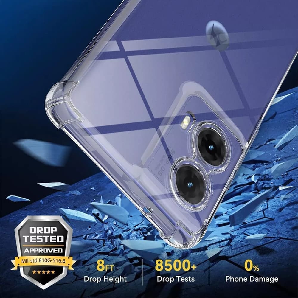 Techsuit Shockproof Clear Silicone - θήκη για Motorola Moto G85 - Διάφανο 3