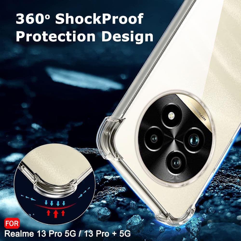 Techsuit Shockproof Clear Silicone - θήκη για Realme 13 Pro - Διάφανο 5