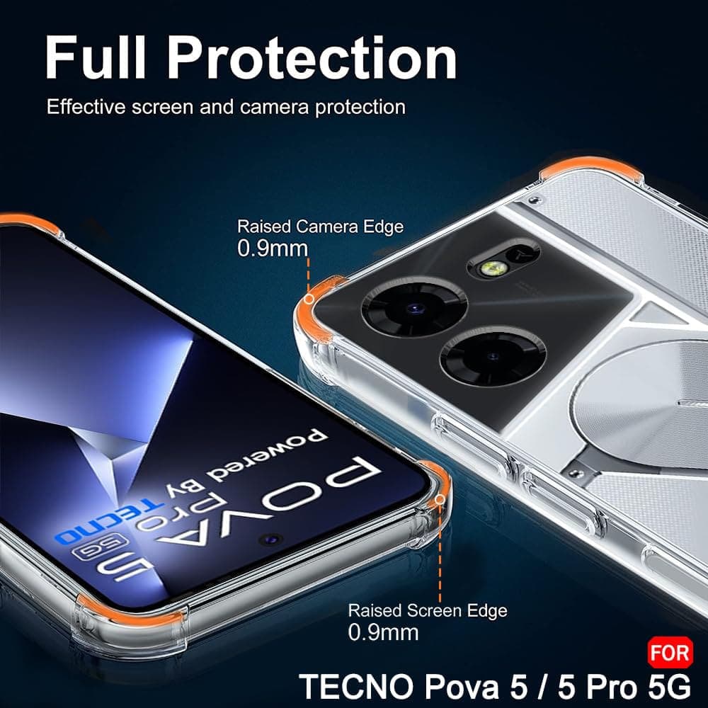 Techsuit Shockproof Clear Silicone - θήκη για Tecno Pova 5 Pro - Διάφανο 5