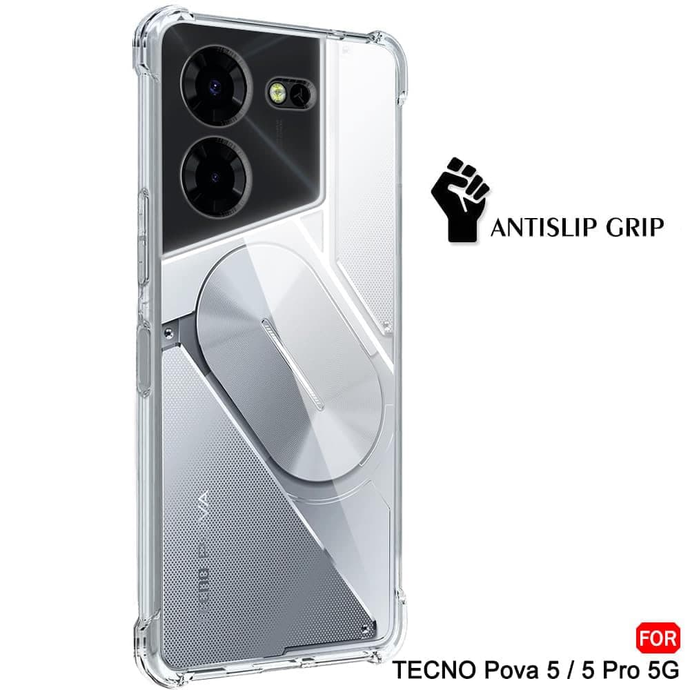 Techsuit Shockproof Clear Silicone - θήκη για Tecno Pova 5 Pro - Διάφανο 2