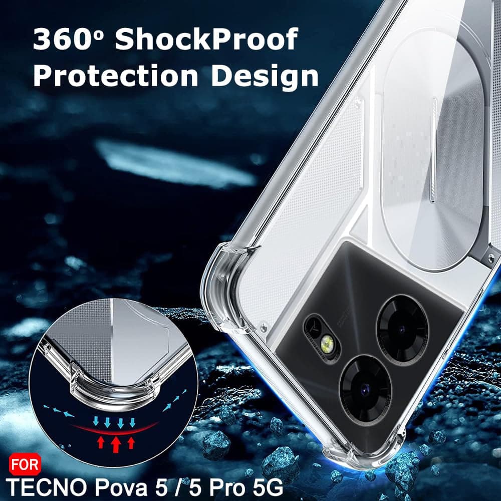 Techsuit Shockproof Clear Silicone - θήκη για Tecno Pova 5 Pro - Διάφανο 6