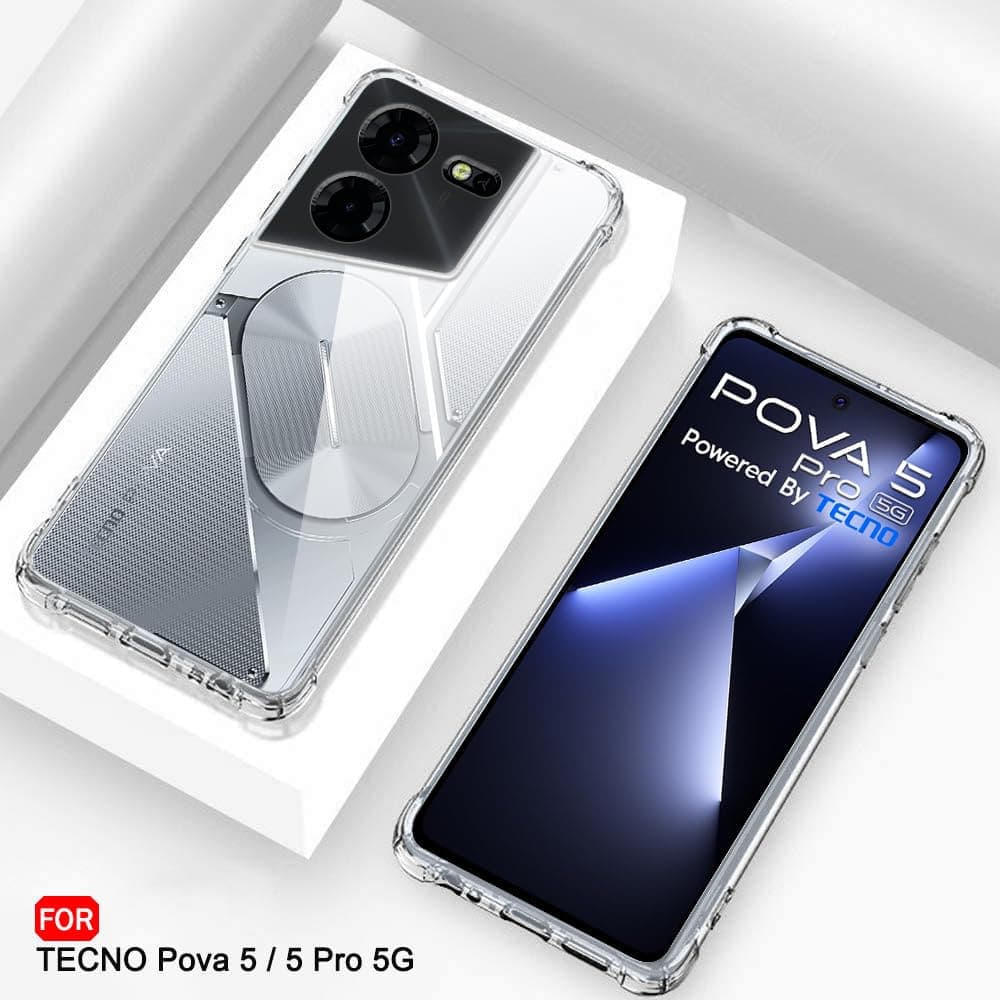 Techsuit Shockproof Clear Silicone - θήκη για Tecno Pova 5 Pro - Διάφανο 4