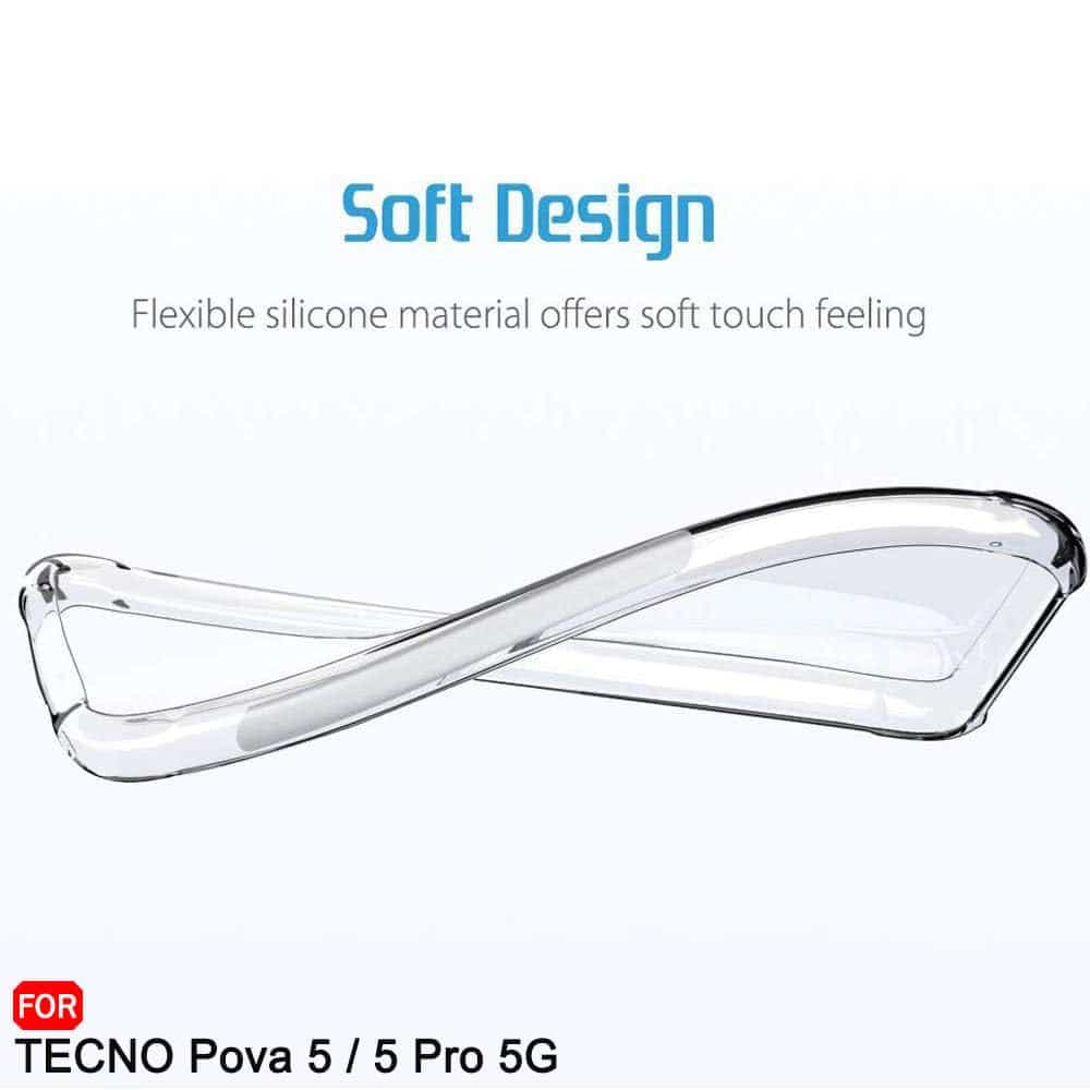 Techsuit Shockproof Clear Silicone - θήκη για Tecno Pova 5 Pro - Διάφανο 3