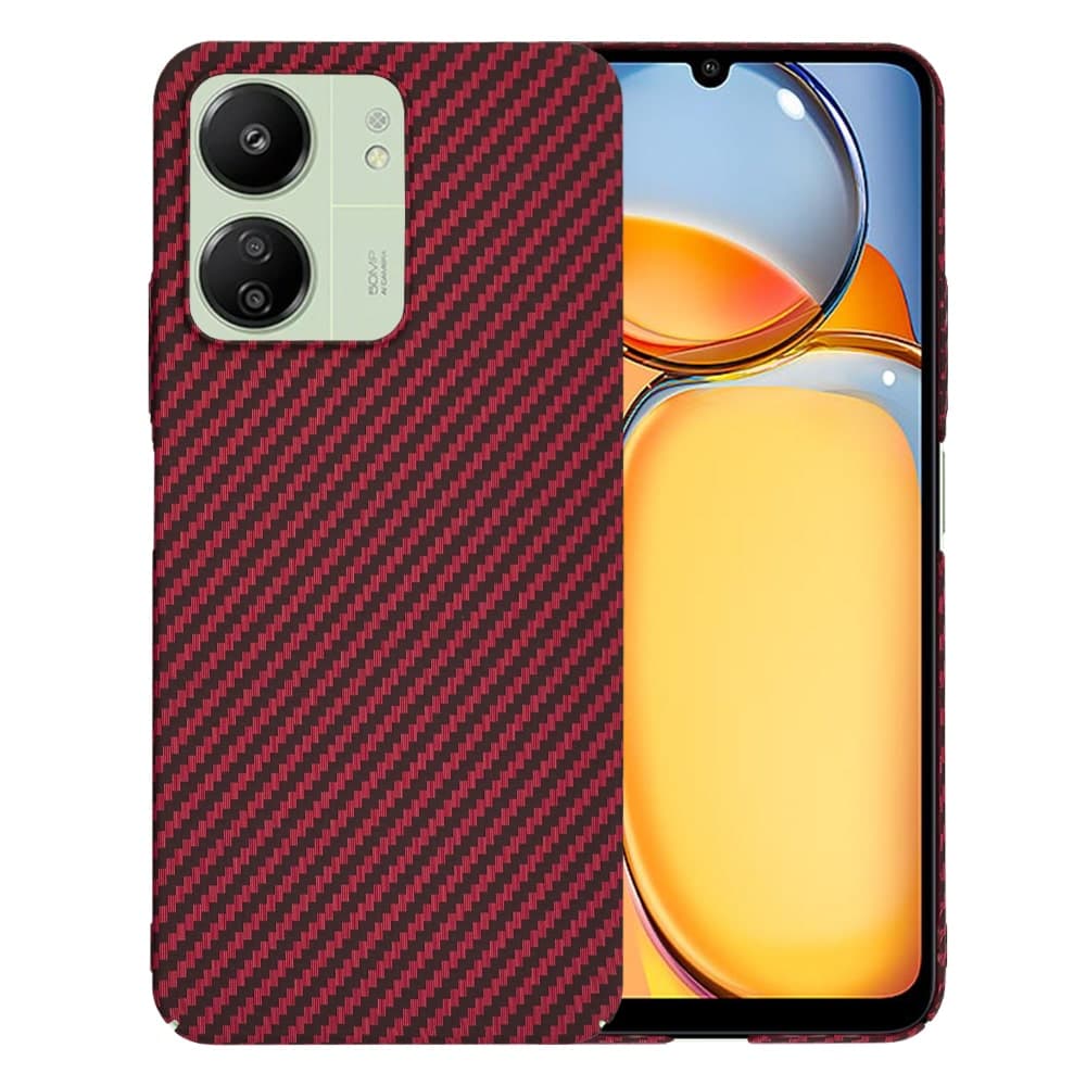 Techsuit Carbonite FiberShell - θήκη για Xiaomi Redmi 13C / 5G Poco C65 - Κόκκινο