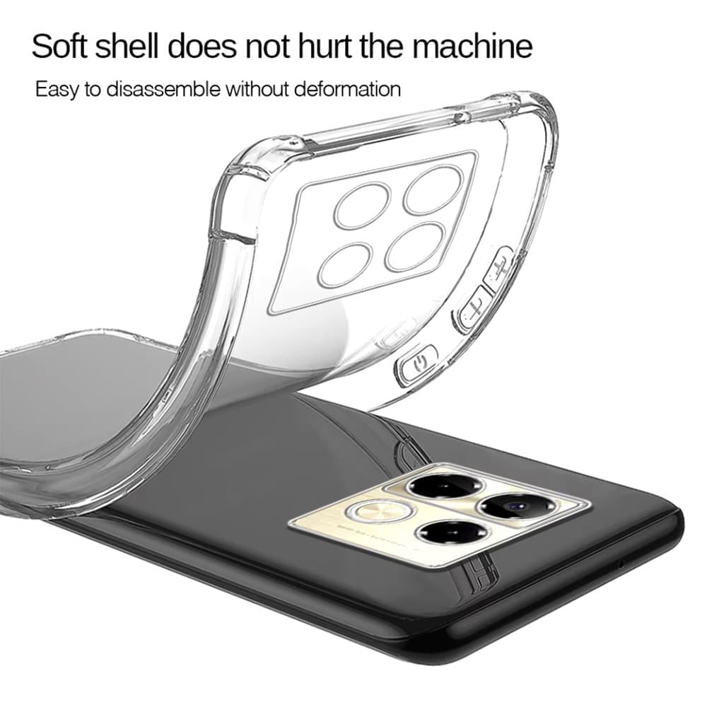 Techsuit Shockproof Clear Silicone - θήκη για Infinix Note 40 Pro 4G - Διάφανο 3