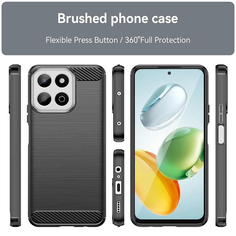 Techsuit Carbon Silicone - θήκη για Xiaomi 14T Pro - Μαύρο 2