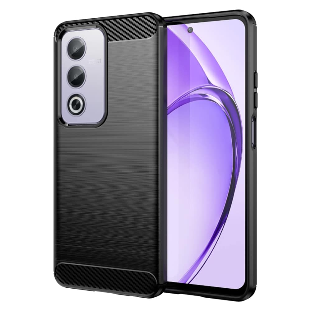 Techsuit Carbon Silicone - θήκη για Oppo A80 - Μαύρο