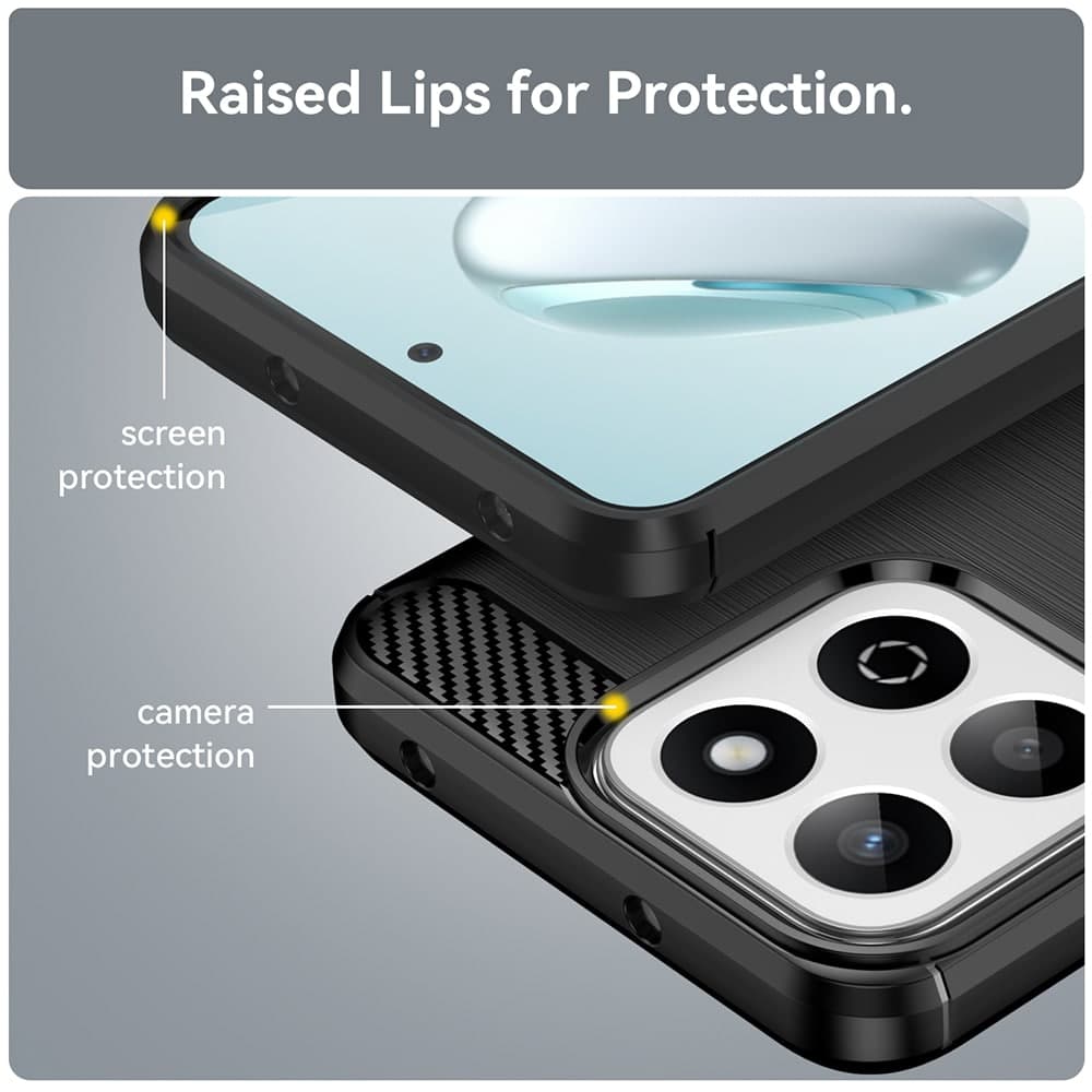 Techsuit Carbon Silicone - θήκη για Oppo A80 - Μαύρο 5