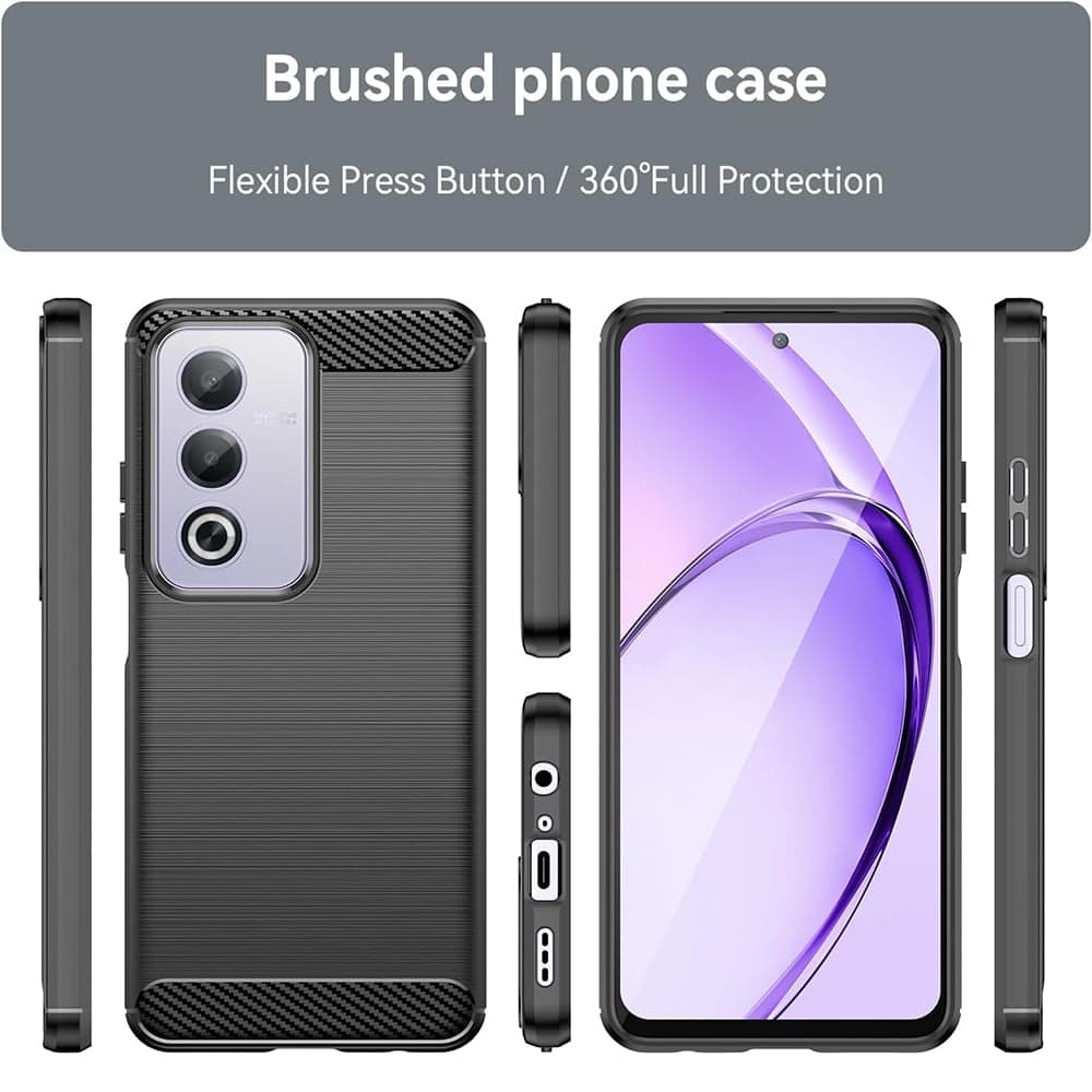 Techsuit Carbon Silicone - θήκη για Oppo A80 - Μαύρο 3