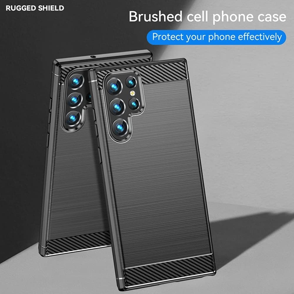 Techsuit Carbon Silicone - θήκη για Oppo A40 4G - Μαύρο 3