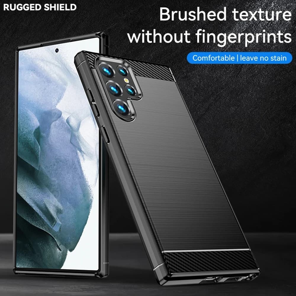 Techsuit Carbon Silicone - θήκη για Oppo A40 4G - Μαύρο 5