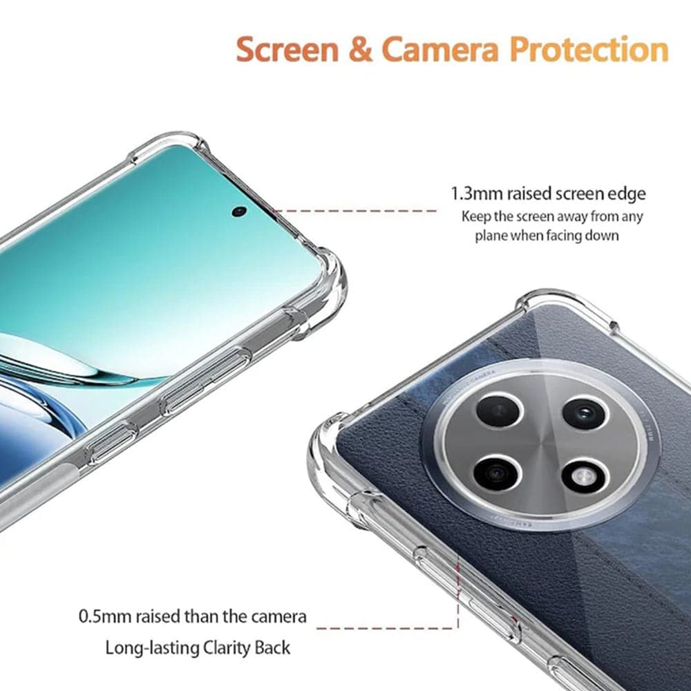 Techsuit Shockproof Clear Silicone - θήκη για Oppo Reno12 F 4G - Διάφανο 3