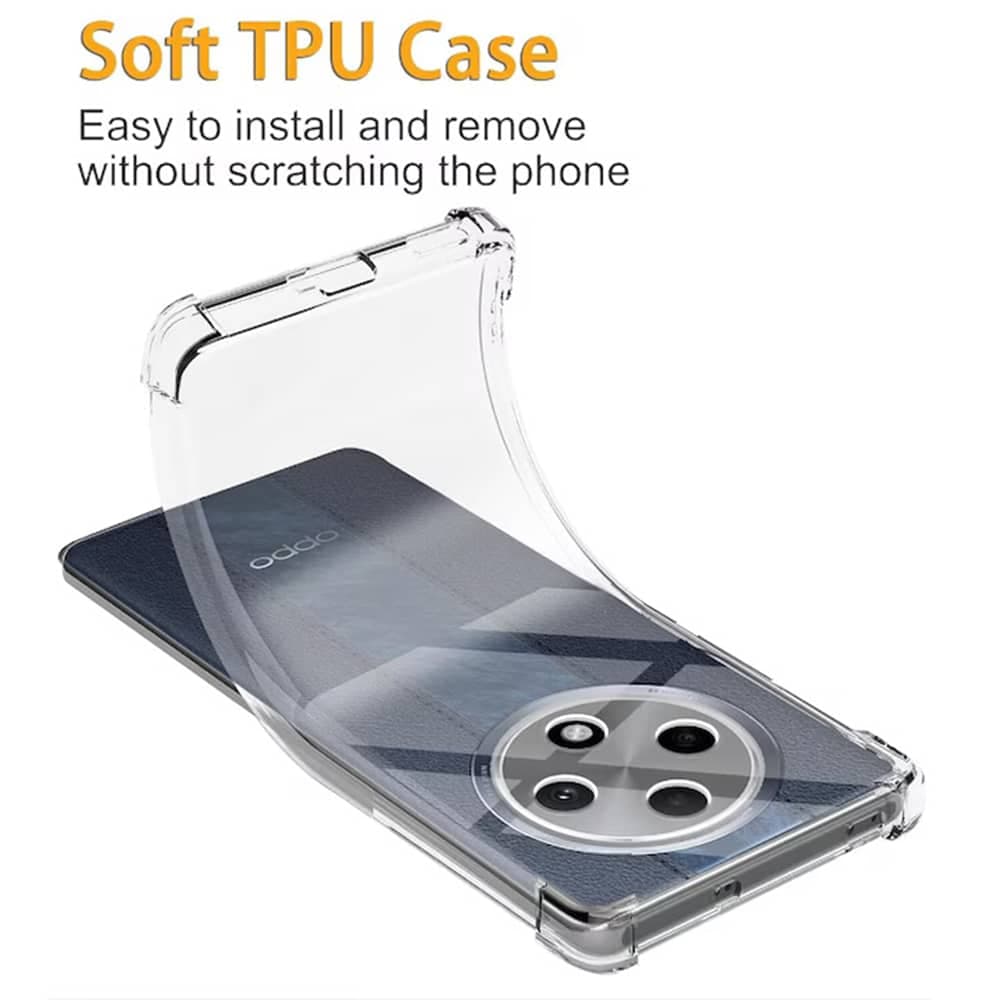 Techsuit Shockproof Clear Silicone - θήκη για Oppo Reno12 F 4G - Διάφανο 4