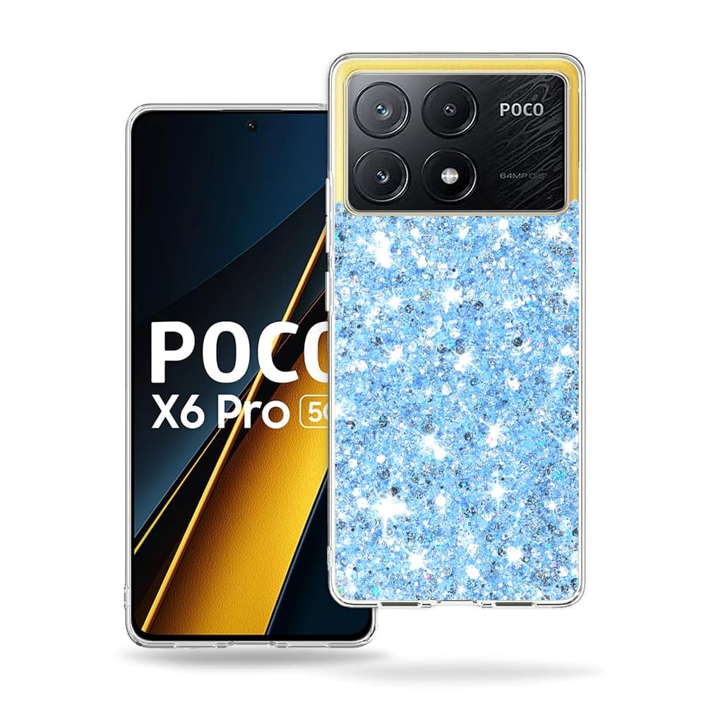 Techsuit Sparkly Glitter - θήκη για Xiaomi Poco X6 Pro - Μπλε
