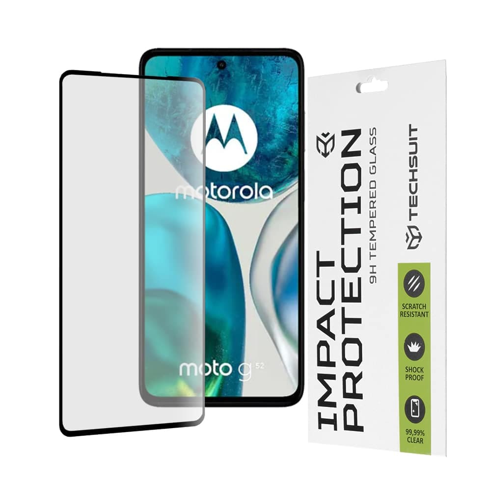 Techsuit - 111D Πλήρης Κάλυψη / Full Glue Γυαλί - Motorola Moto G52 / Moto G82 5G - Μαύρο