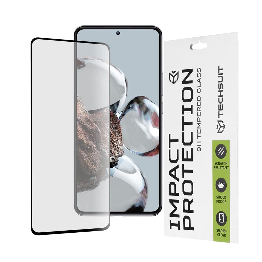 Techsuit - 111D Πλήρης Κάλυψη / Full Glue Γυαλί - Xiaomi 12T / 12T Pro - Μαύρο