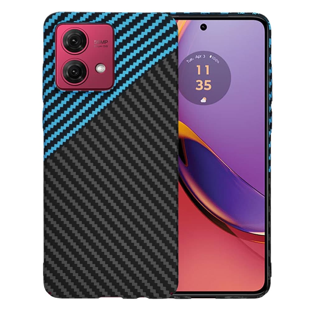 Techsuit Carbonite FiberShell - θήκη για Motorola Moto G84 - Μπλε