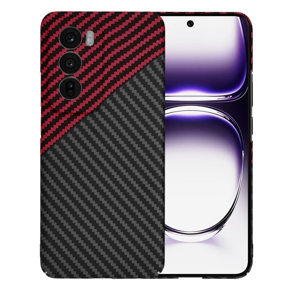 Techsuit Carbonite FiberShell - θήκη για Oppo Reno12 - Κόκκινο
