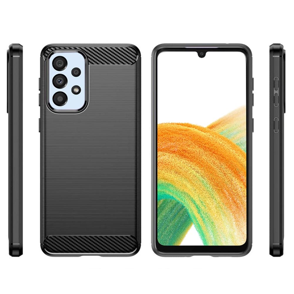 Techsuit Carbon Silicone - θήκη για Samsung Galaxy A33 5G - Μαύρο 2