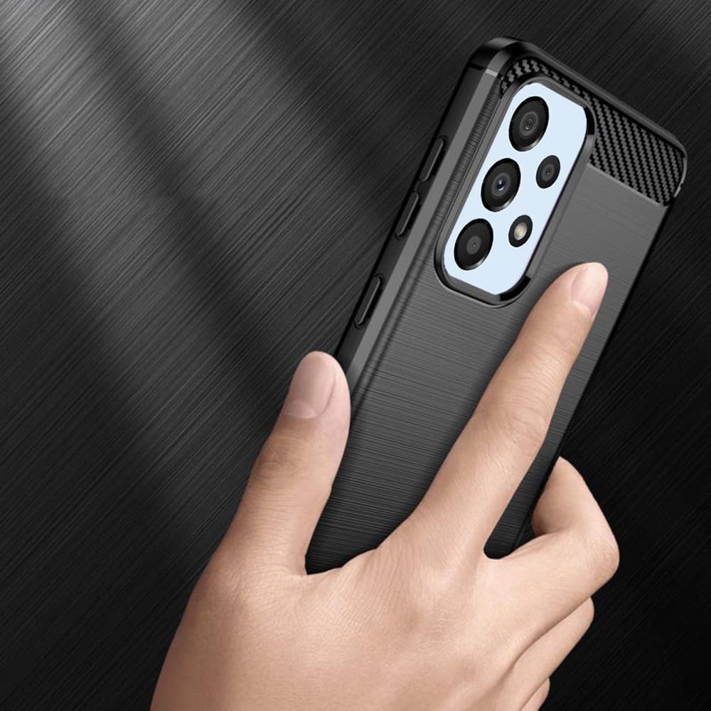 Techsuit Carbon Silicone - θήκη για Samsung Galaxy A33 5G - Μαύρο 4