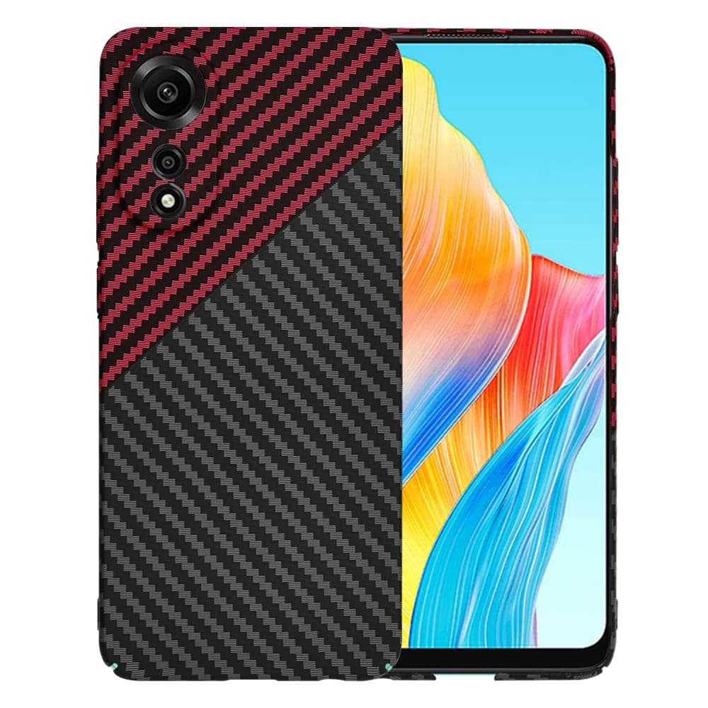 Techsuit Carbonite FiberShell - θήκη για Oppo A78 - Κόκκινο