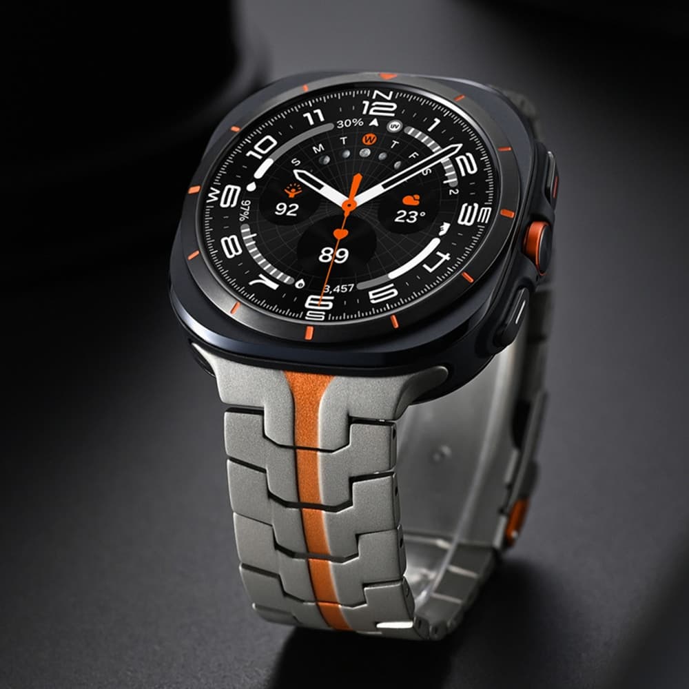 Techsuit - Watchband (W063) - Samsung Galaxy Watch Ultra 47mm - Titanium Orange 3