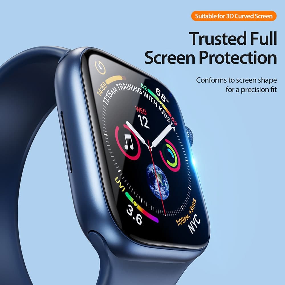 Dux Ducis - Pmma Screen Protector Series (2 pack) - Apple Watch 7 / 8 / 9 (41mm) - Black 3
