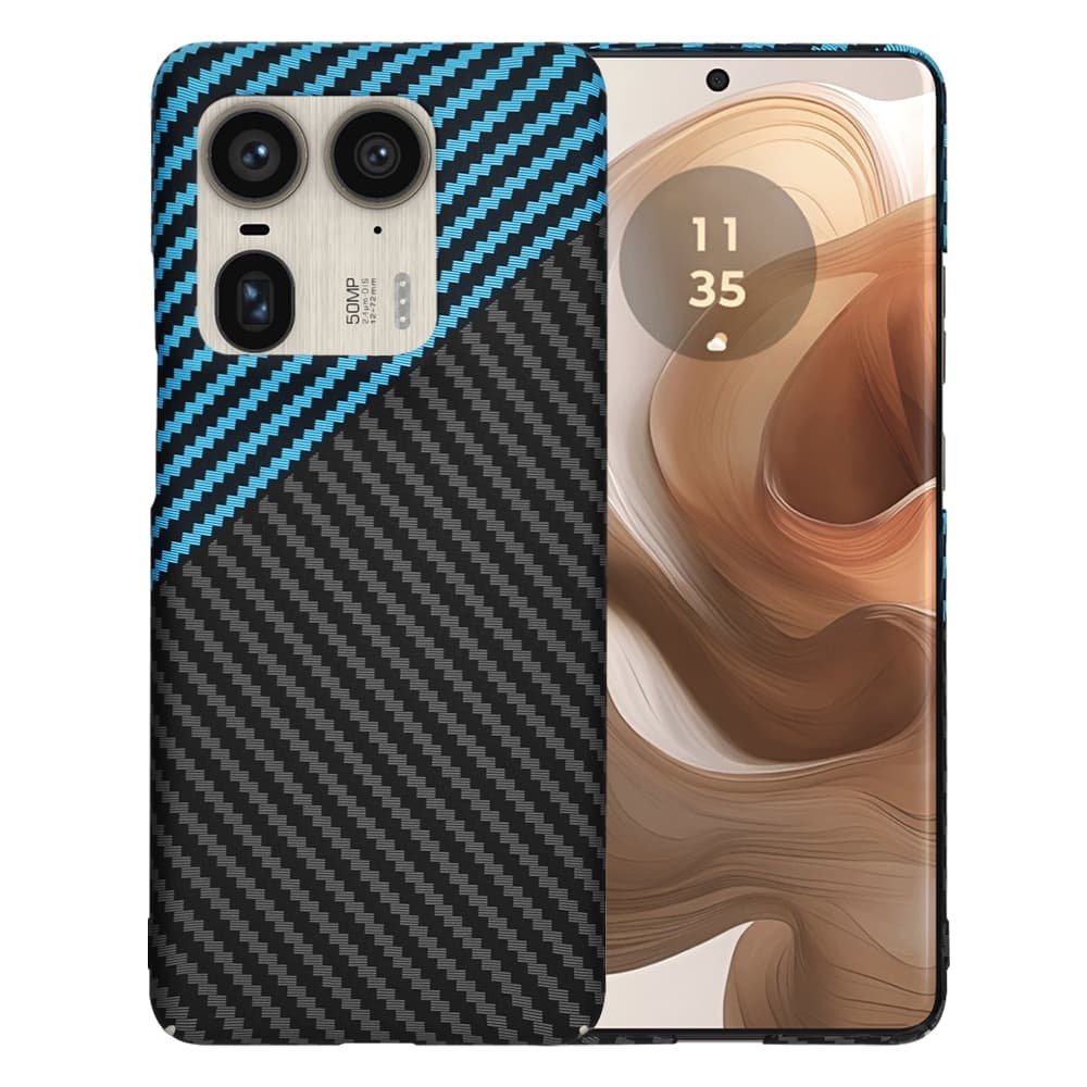 Techsuit Carbonite FiberShell - θήκη για Motorola Edge 50 Ultra - Μπλε
