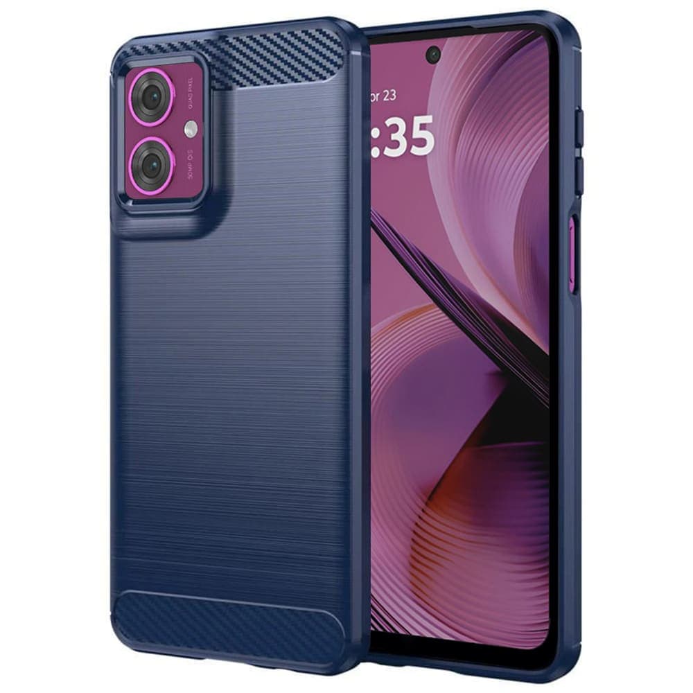 Techsuit Carbon Silicone - θήκη για Motorola Moto G55 - Μπλε