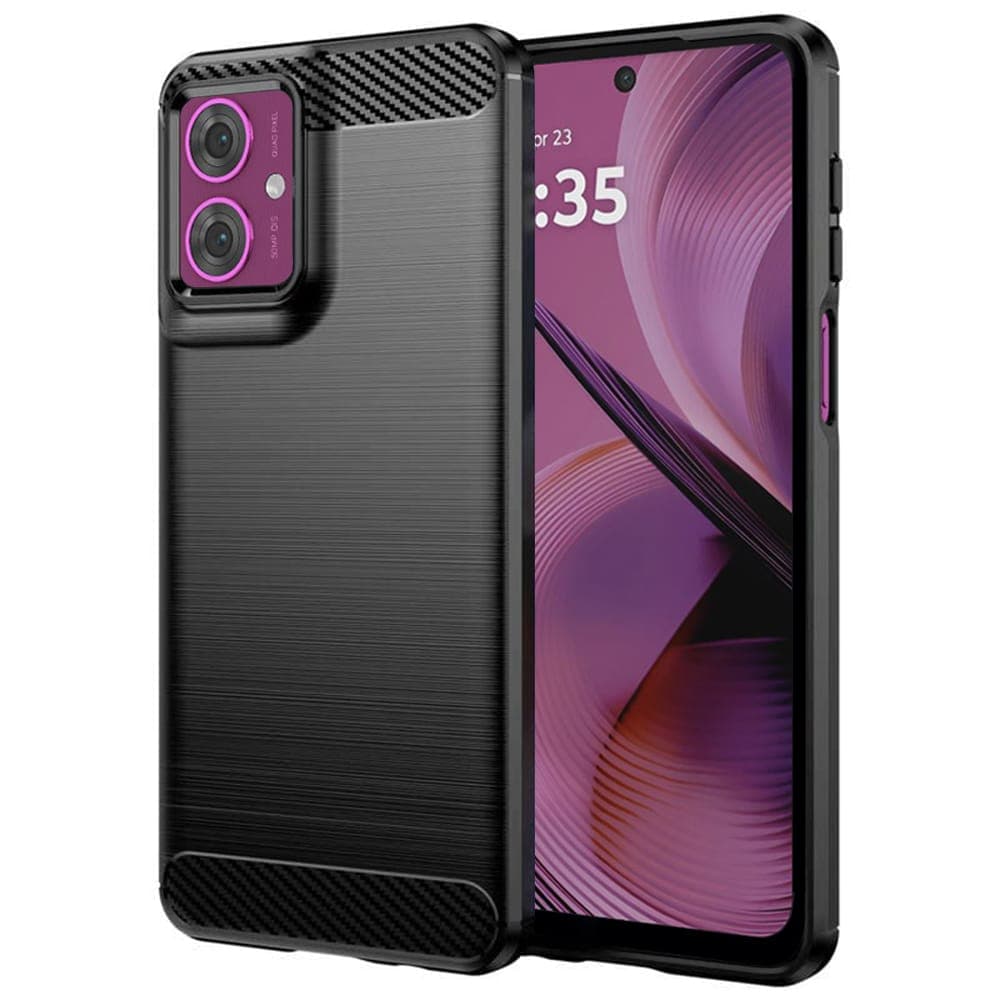 Techsuit Carbon Silicone - θήκη για Motorola Moto G55 - Μαύρο