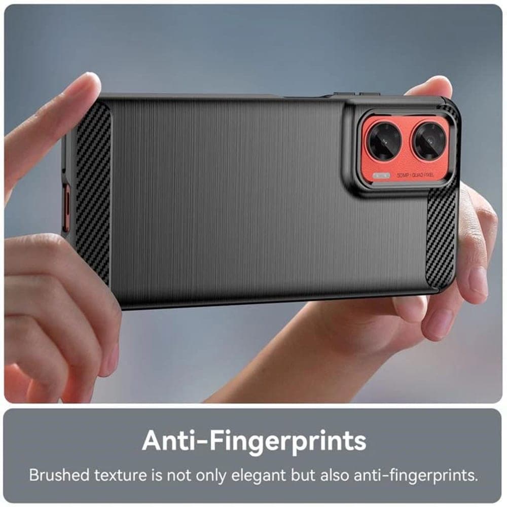 Techsuit Carbon Silicone - θήκη για Motorola Moto G75 - Μαύρο 3