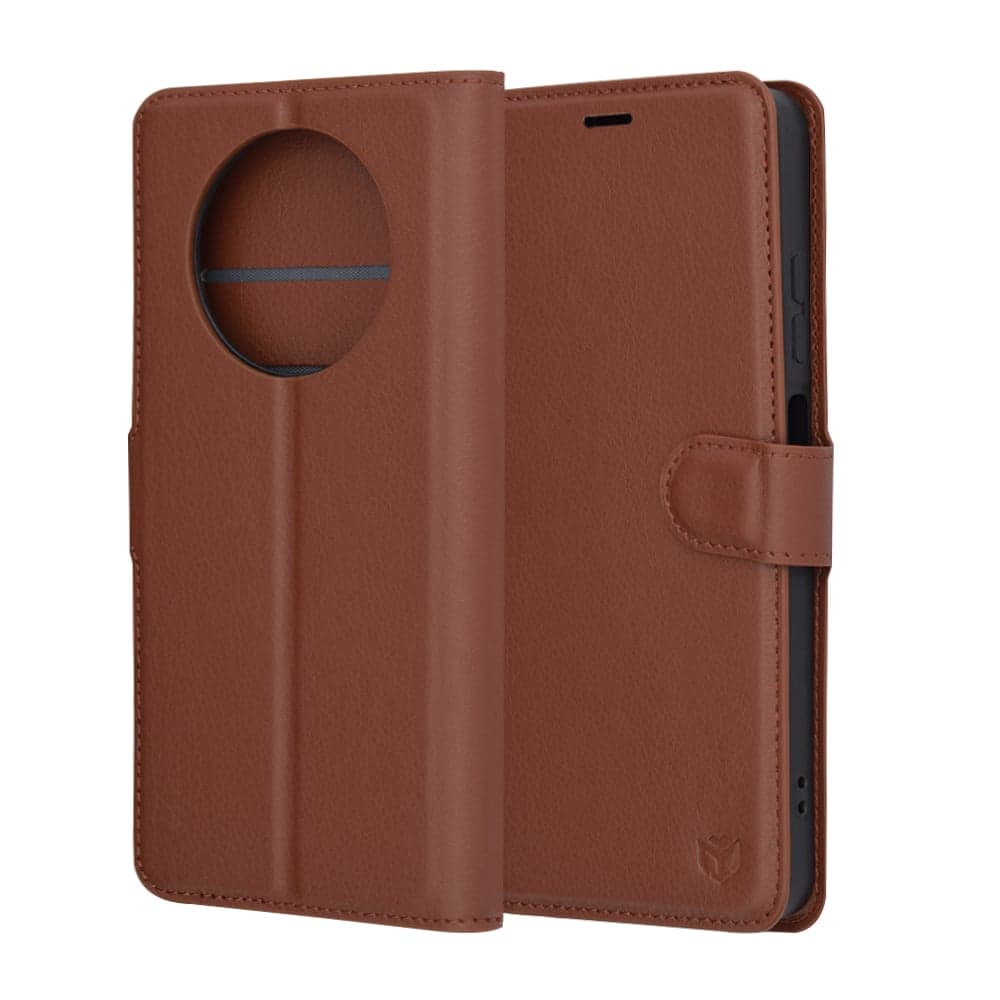 Techsuit Leather Folio - θήκη για Realme 12 / 12x - Καφέ 6
