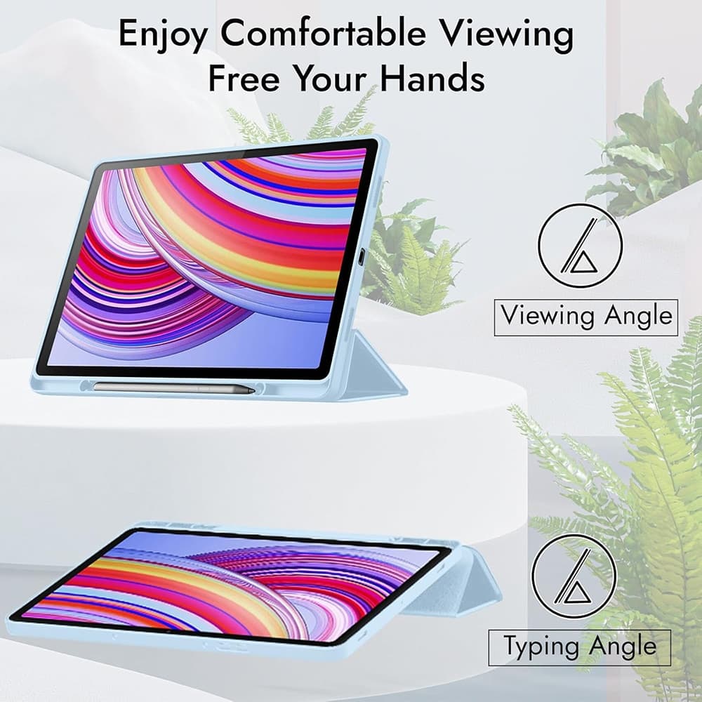 Techsuit - Flex Trifold (με Θήκη για Μολύβι) - Xiaomi Redmi Pad Pro / Poco Pad - Σκούρο Μπλε 2