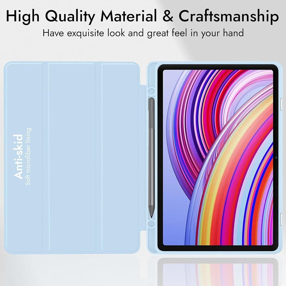Techsuit - Flex Trifold (με Θήκη για Μολύβι) - Xiaomi Redmi Pad Pro / Poco Pad - Σκούρο Μπλε 3