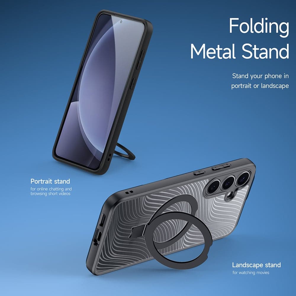 Dux Ducis Aimo MagSafe Magnetic Stand - θήκη για Samsung Galaxy S25 - Μαύρο 4