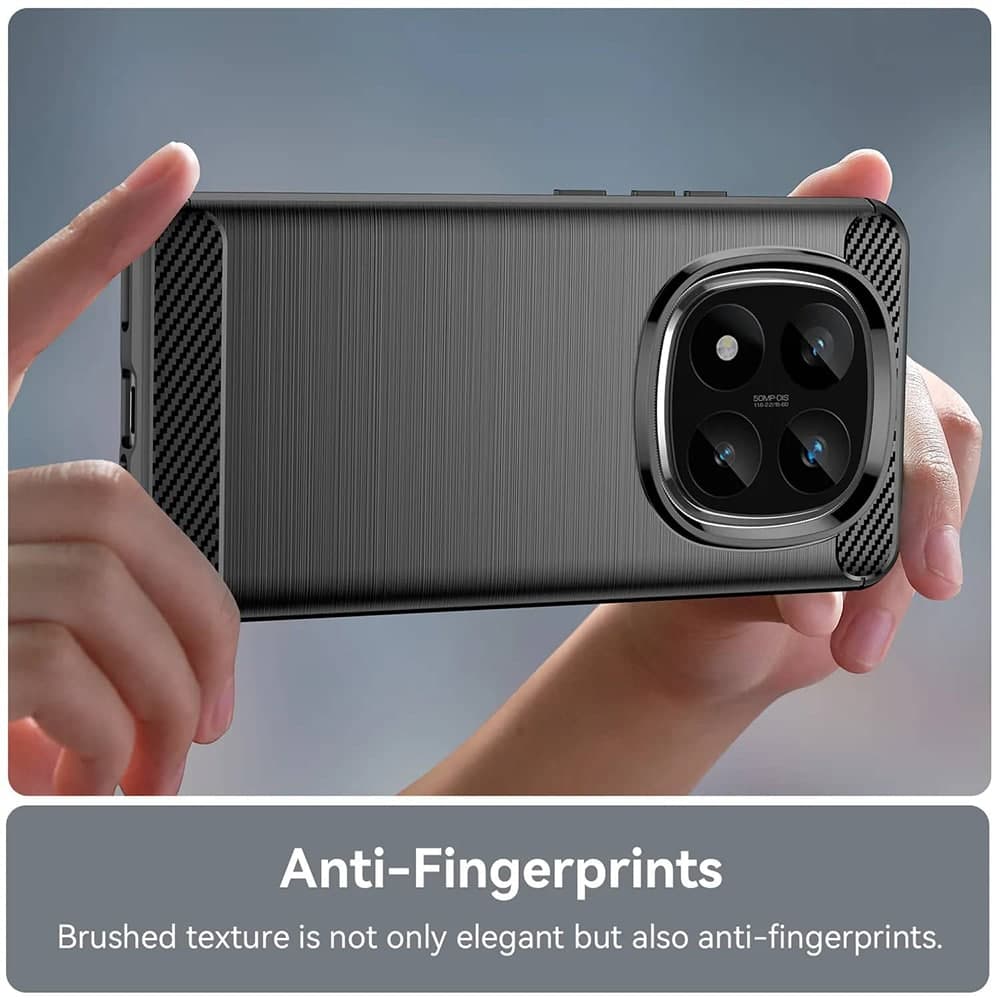 Techsuit Carbon Silicone - θήκη για Xiaomi Redmi Note 14 Pro+ 5G - Μαύρο 4