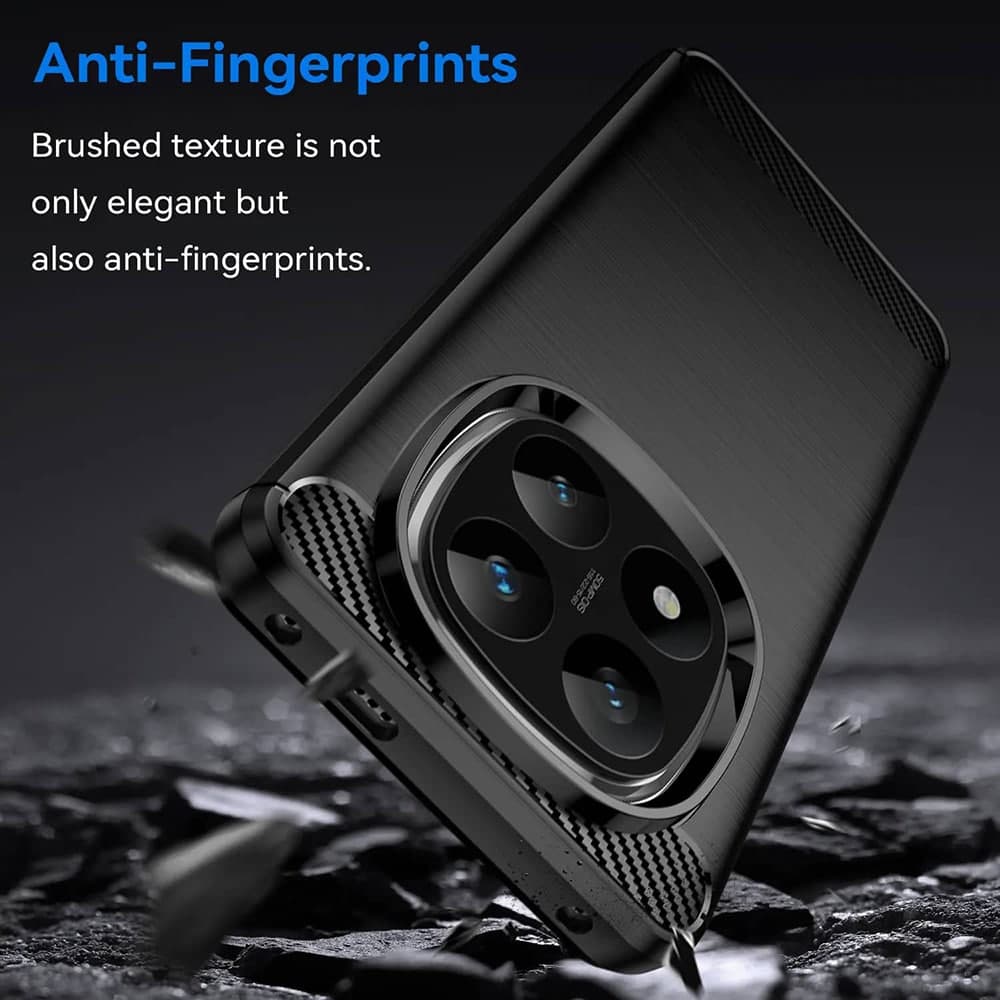 Techsuit Carbon Silicone - θήκη για Xiaomi Redmi Note 14 Pro+ 5G - Μαύρο 6