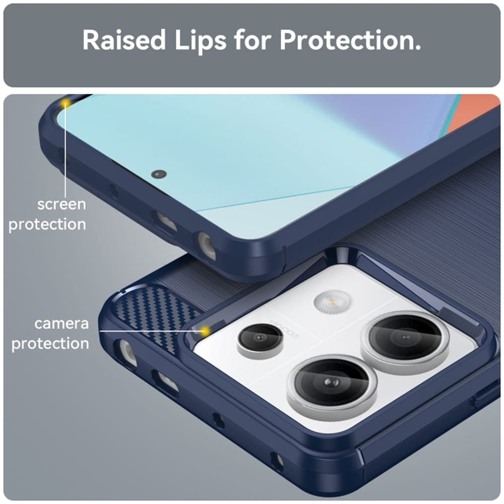Techsuit Carbon Silicone - θήκη για Xiaomi Redmi Note 14 5G - Μαύρο 2