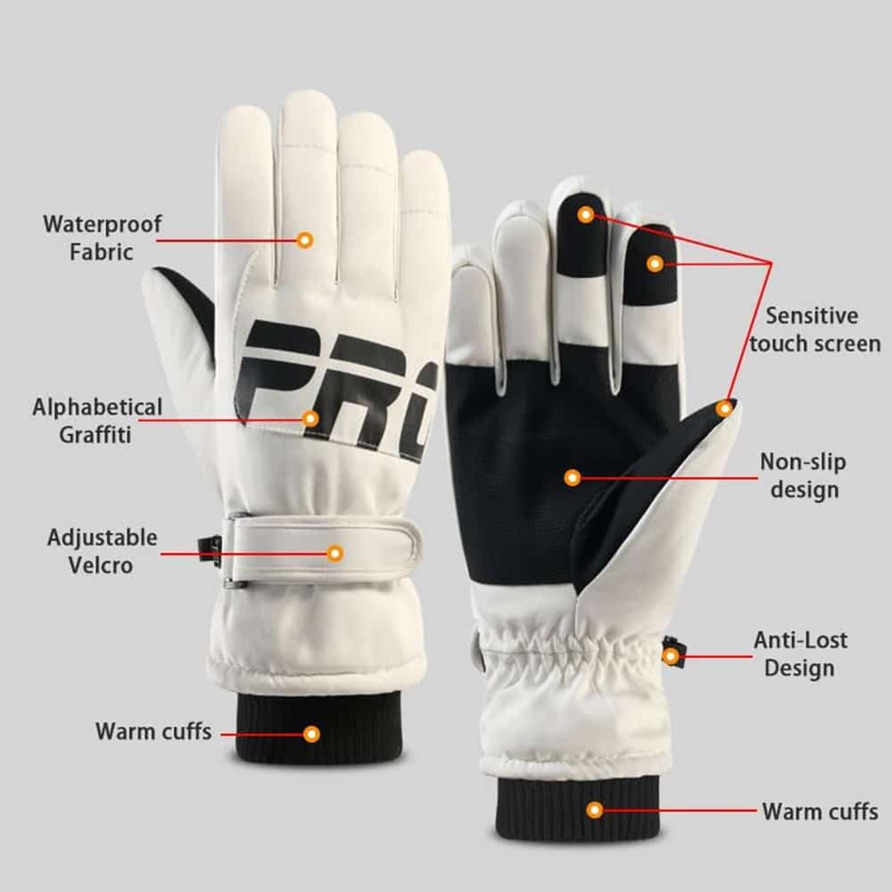 Techsuit γυναικείες γάντια σκι, M - ροζ 3