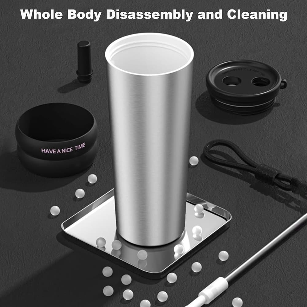 Techsuit θερμός από ανοξείδωτο ατσάλι, 710ml - Μαύρο 7
