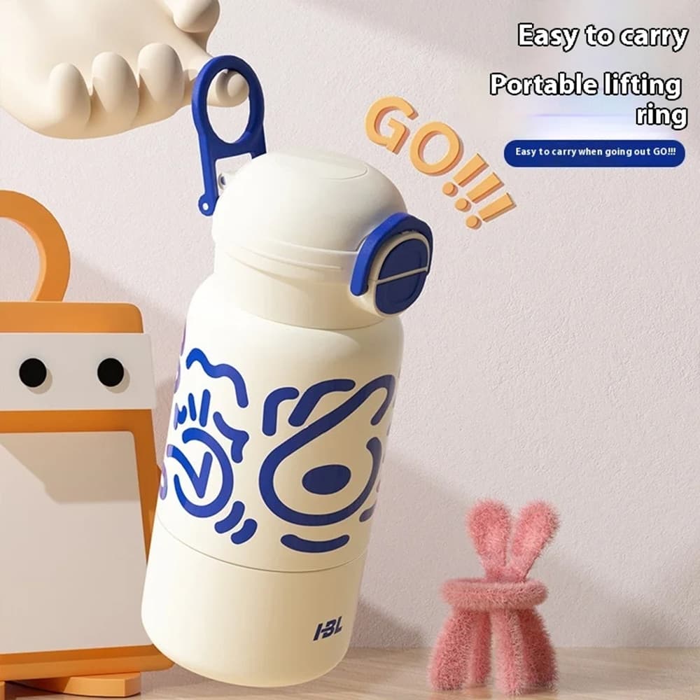 Techsuit θερμός από ανοξείδωτο ατσάλι για παιδιά, 520ml - ροζ 6