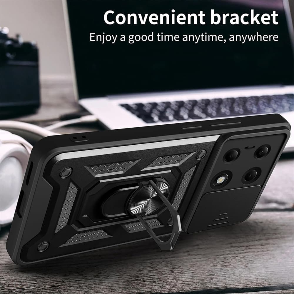 Techsuit CamShield Series - θήκη για Xiaomi Redmi Note 14 Pro / Poco X7 - Μαύρο 6