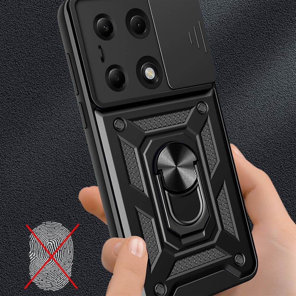 Techsuit CamShield Series - θήκη για Xiaomi Redmi Note 14 Pro / Poco X7 - Μαύρο 3