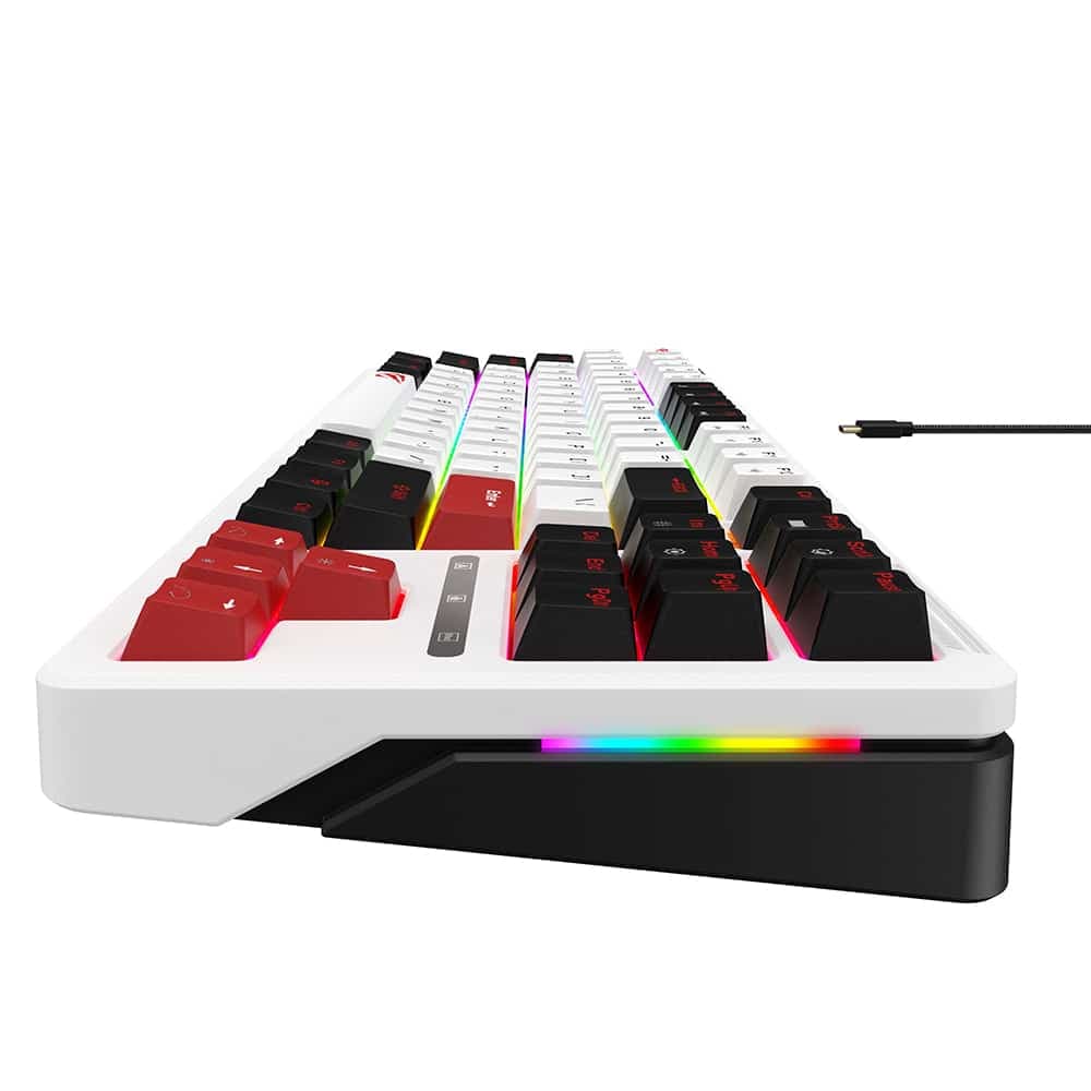 Havit - Gaming Keyboard (kb902l) - USB-C, With Rgb Lights, 1.8m, 200ma - Black / White / Red 6