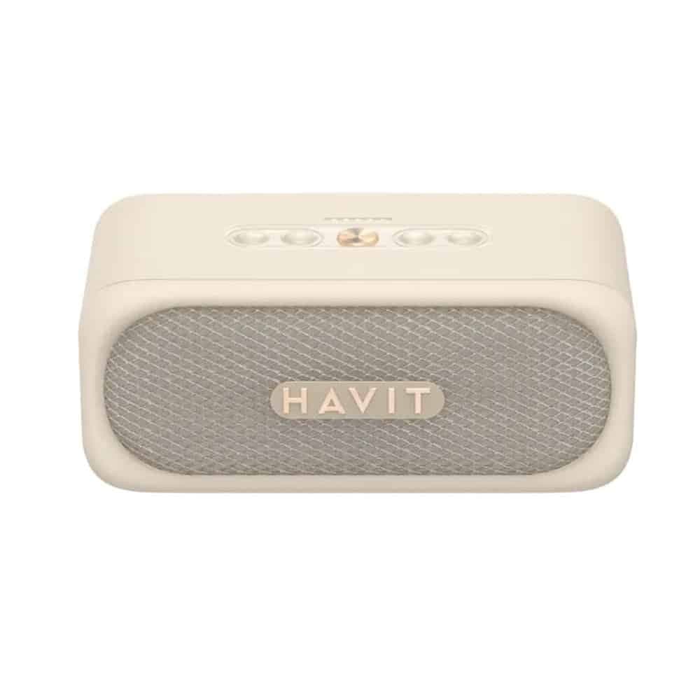 Havit - Wireless Speaker (sk905bt) - Type-C, Bluetooth 5.3, Tws, Tf, Aux, Hands-Free Call, Ipx7, 2000mah - Beige